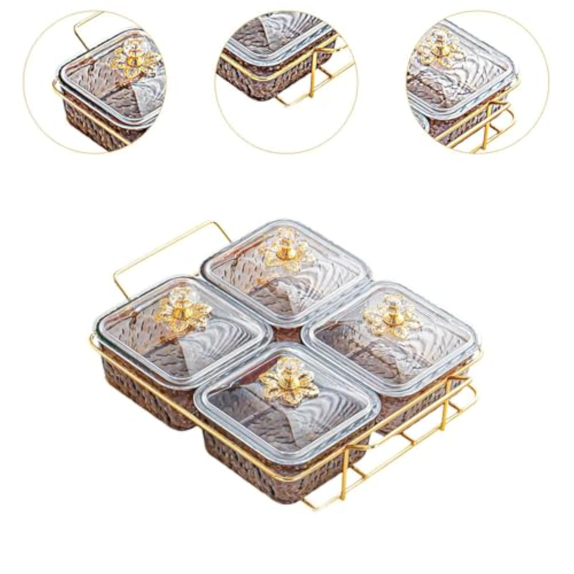 Dried Fruit Plate Multi Use with Rack Nut Tray